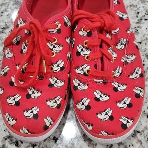 Red Minnie Mouse Printed Keds